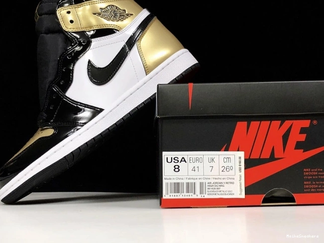MaikeSneakers Glod High Jordan 861428-007 1 Retro Toe Air 0818